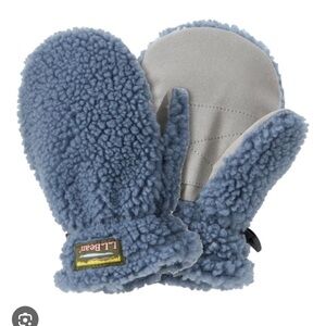 Mittens L.L. Bean Cozy Gray and Blue Kids Mittens